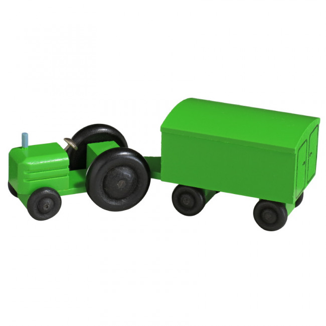 Miniatur Traktor Holzspielzeug Koffer